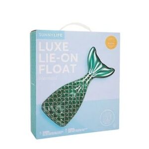 NEW IN BOX SunnyLife Oversized Inflatable Luxe Lie-On Floats, Mermaid